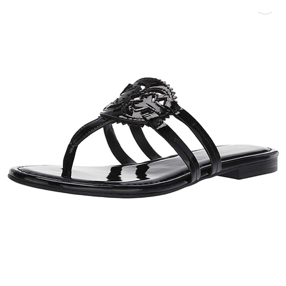 New w/o Box Circus NY by Sam Edelman Canyon Patent-Look Thong-Style Sandals - Picture 2 of 9